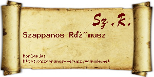 Szappanos Rémusz névjegykártya